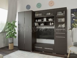 Шкаф-пенал со стеклом низкий ШК-007 Эколь