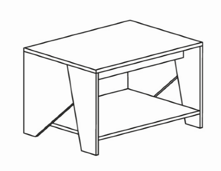 Стол журнальный 596 (серия 4) 